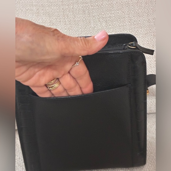 Vintage EUC Bally Black Leather Crossbody Adjustable Bag - Picture 9 of 16